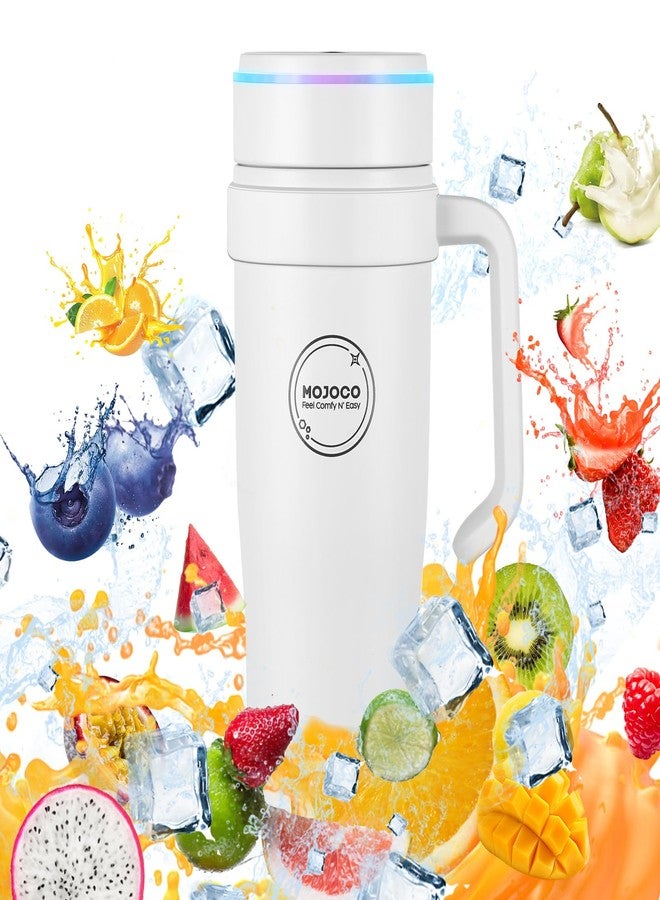 MOJOCO Portable Smoothie Blender - 30oz Personal Blender with Insulated Cup for Smoothies & Shakes - Rechargeable/Cordless, Leakproof, Food-Grade Small Juice Maker for Home, Office, Gym, Travel, RV - Image 1